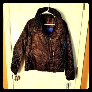 NWT 2014 Madden Girl Packable Light Waterproof Jacket Large Black